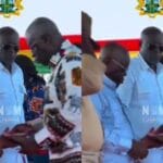A video has emerged showing the President of Ghana, Nana Addo Dankwa Akufo-Addo, receiving a bundle of 200 cedis notes from a subordinate during a public event.