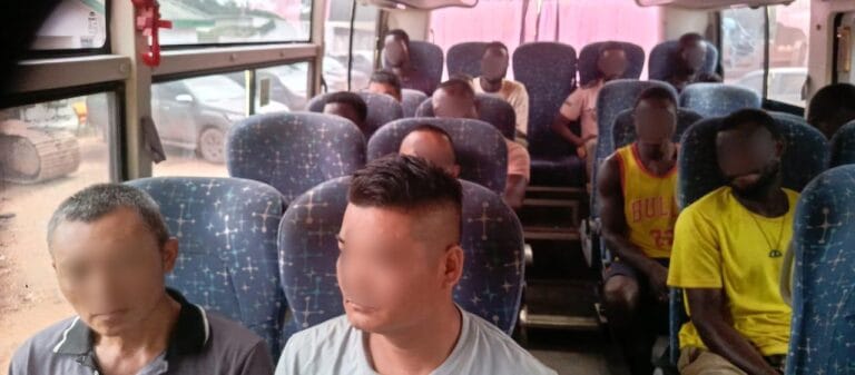 A confrontation ensued between illegal miners and government's anti-galamsey taskforce after a planned operation to get rid of individuals and groups destroying the Akomfere forest and polluting the Offin rover almost went wrong.