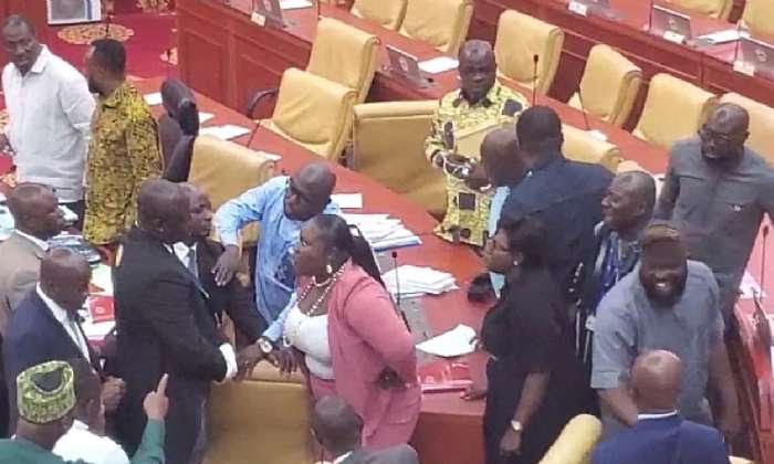 Bernard Ahiafor, 1st Deputy Speaker of parliament ordered the removal of Dr. Ayew Afriyie after a heated exchanges