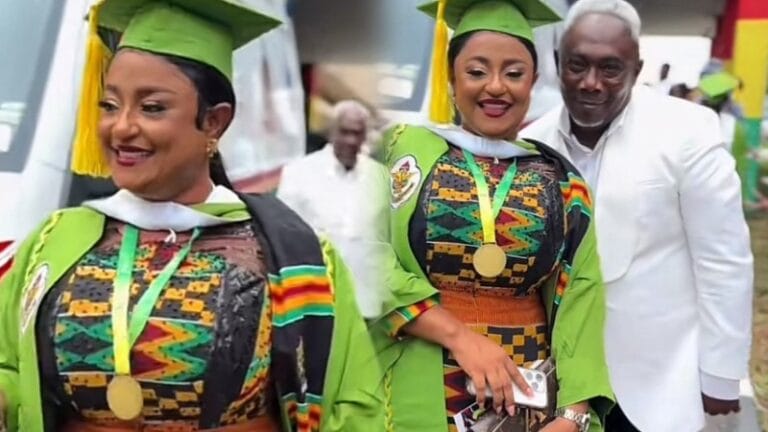 Kumawood actress, Matilda has bagged a Master's Degree from the Kwame Nkrumah University of Science And Technology