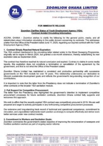 Zoomlion Ghana Limited has revealed that the firm is prepared to participate in any forthcoming sanitation contract through the competitive bidding process,