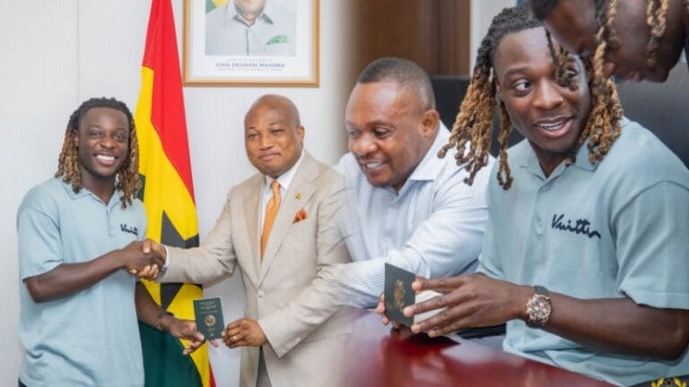 The Foreign Affairs Minister, Samuel Okudzeto Ablawka, in a colorful but brief ceremony, handed Manchester City winger, Jérémy Baffour Doku, a Ghanaian passport, reinforcing his connection to his ancestral lineage.