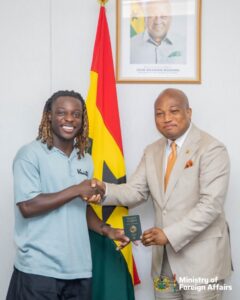 The Foreign Affairs Minister, Samuel Okudzeto Ablawka, in a colorful but brief ceremony, handed Manchester City winger, Jérémy Baffour Doku, a Ghanaian passport, reinforcing his connection to his ancestral lineage.