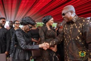The funeral rites for the esteemed Asantehemaa, Nana Konadu Yiadom III, brought together distinguished political leaders and dignitaries at the Manhyia Palace in Kumasi to pay their final respect to the late Queenmother of Asanteman