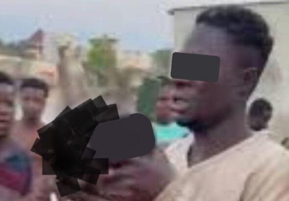 The suspect, Kojo Sam allegedly killed his aunty on Monday, October 20, 2025 at Breman- Benin Community of the Asikuma Odoben-Brakwa District of the Central Region of Ghana