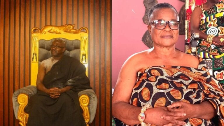 In a dramatic turn of events, the Kwahuhene, Daasebre Akuamoah Boateng III, has been taken into custody after a dawn raid on the Kwahu Palace, which also led to the detention of the Queen Mother, Nana Adwoa Gyemfua, as confirmed by Citi News