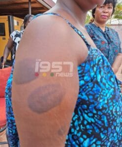 The woman who was captured in a viral video receiving serious beatings from her husband identified as John Odartey Lamptey has finally come out to brief the public about how it all started.