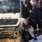 Three persons have perished while six others are in critical condition after a Howo tipper truck crashed into a Daewoo Matiz leaving one person unharmed.