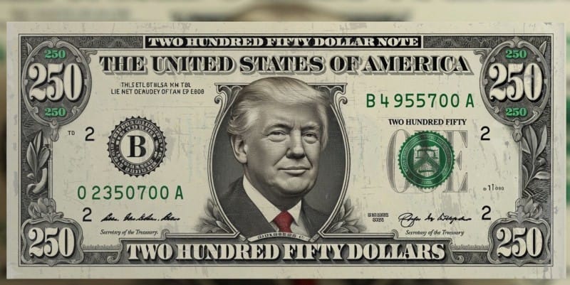 President Donald Trump is once again at the center of national conversation, this time with a push to feature his portrait on a brand-new $250 bill.